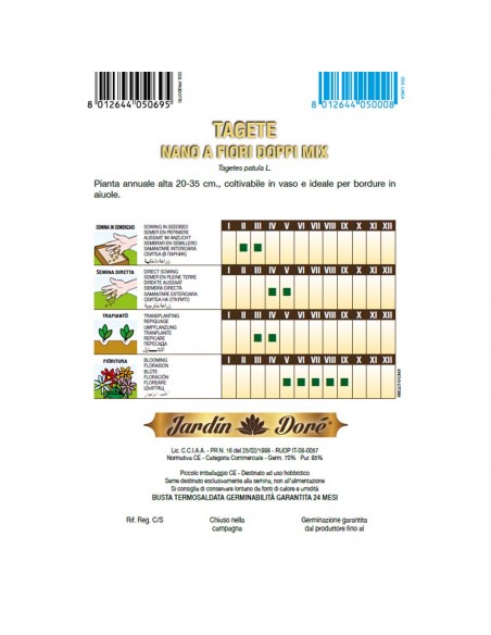 Craite pitice batute, amestec, 2,5 grame - Seminte flori