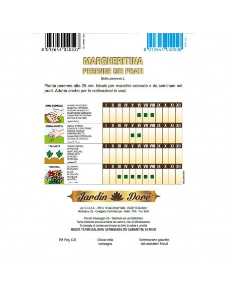 Banuței de câmp Margheritina, 0,4 grame - Seminte flori